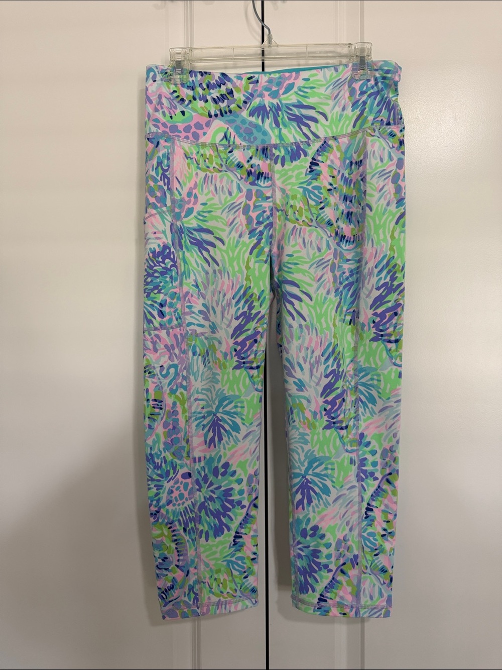 Lilly Pulitzer Pastel Floral Wide-Leg Pants - Pink, Green & Blue